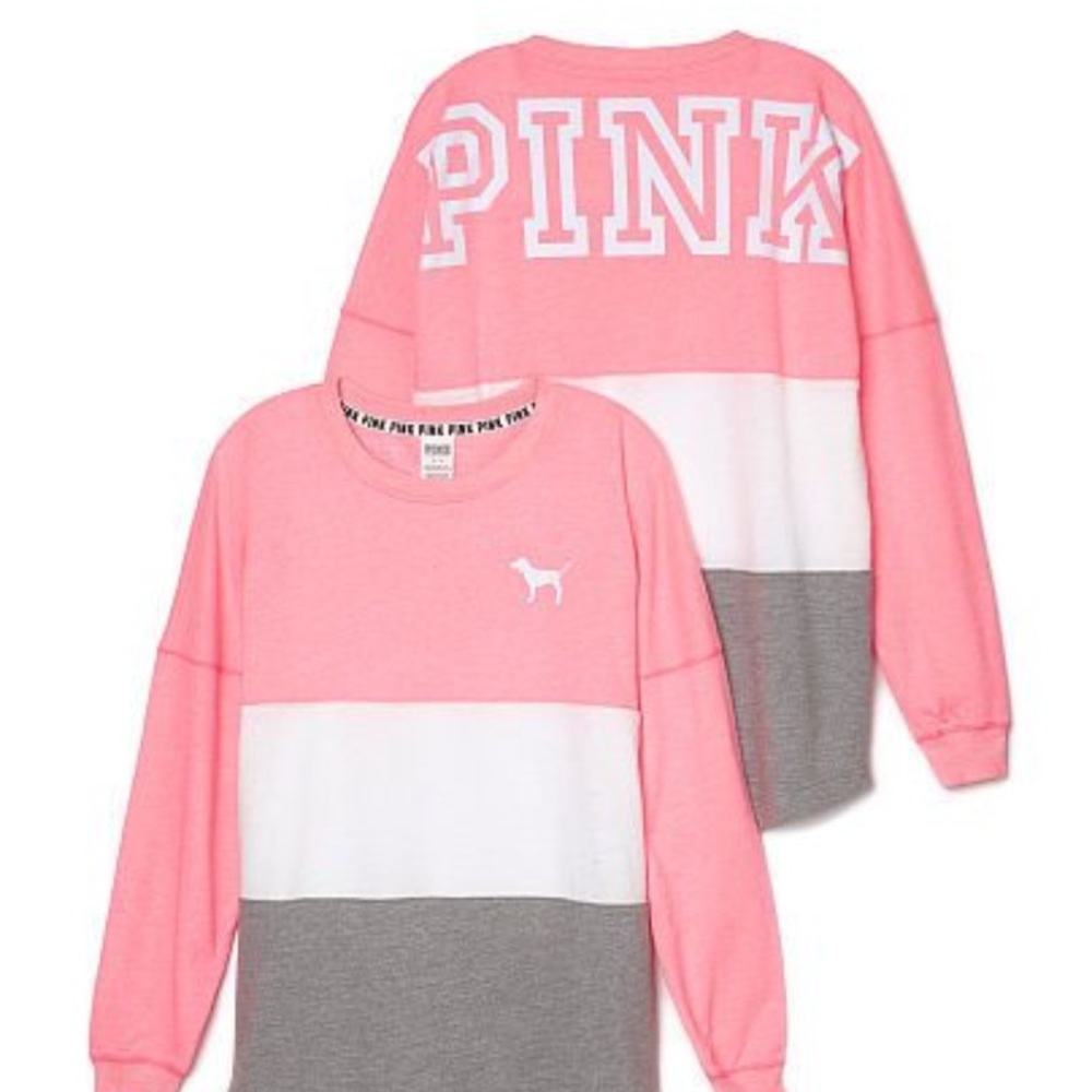 VS Pink *S* logo back crew